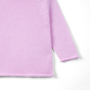 Suéter de Bebé Unisex de Algodón Tejido, Cuello Alto, Manga Corta, Color Sólido, Casual, Transpirable, de Una Sola Capa, Corte Regular, para Primavera - Product Image 4