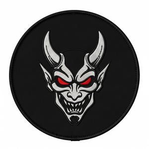 Parche Bordado Termoadhesivo de Demonio Ojo Rojo, Monstruo Satánico con Cuernos, Insignia Bordada para Ropa, Chaqueta, Aplique DIY, Regalo - Product Image 2