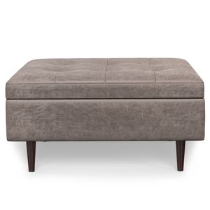 Shay Mid for Century Pouf Contenitore Grande Quadrato, Elegante Tavolino da Caffè e Sgabello - Product Image 4