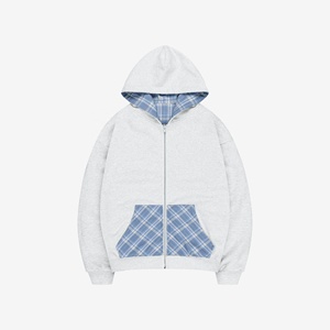 Hot Selling Manufacturers Custom 100% Cotton Streetwear Vintage Breathable Oversized <b>Pocket</b> French Terry Reversible <b>Zip</b> <b>Hoodies</b> - Product Image 2