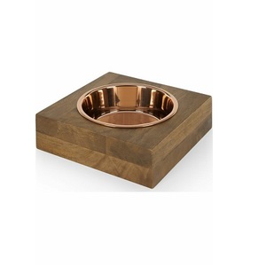 Support double pour gamelles en acier inoxydable, support métallique moderne pour aliments et eau pour animaux de compagnie, fait main de haute qualité pour nourriture, soupe, friandises - Product Image 6
