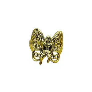 <b>Top</b> Choice Best Chunky Brass Fairy Ring Gothic Angel Rings Women Brass Ring Women 18k Gold Plated Gothic Fairy Jewelry Wholesale - Product Image 1