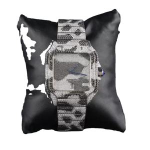 Reloj de Diamantes VVS de Lujo, Totalmente Cubierto de Diamantes, para Hombre, Automático, Cuadrado, con Estampado de Leopardo, Reloj de Moissanita, Joyería Hip Hop, Reloj VVS CVD - Product Image 2