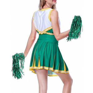 Uniforme de danse et de cheerleading personnalisé avec logo imprimé, respirant et confortable pour adultes, avec crop top en strass et jupe plissée pour l'entraînement - Product Image 4