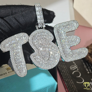 Luxury " BGE " Pendant Necklace <b>Iced</b> <b>Out</b> Diamond Cuban <b>Chain</b> Fashion Jewelry Gift For Him - Product Image 6