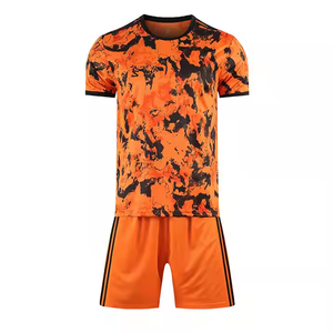 Custom <b>Retro</b> Heat-Transfer Printed Front 100% Polyester for Team Name Soccer Jersey Set Quick Dry <b>Football</b> Uniform Sports - Product Image 2