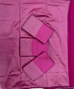ÚLTIMO MODELO DE SAREE DE SEDA LICHI CON TRABAJO DE JACQUARD Y BLUSA SIN COSTURAR RANI 84863, sarees indios - Product Image 4