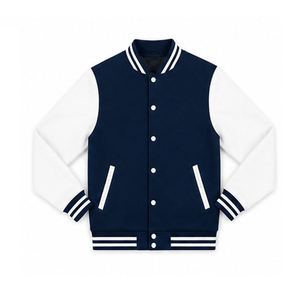 BIRLAG SPORTS OEM Custom Men's Varsity Jacket 100% Wool Eco-Friendly Breathable Autumn Season Custom Logo Options <b>Plain</b> Design - Product Image 3