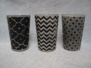 Juego de 6 vasos de té marroquí, vasos de fiesta dorados grandes con estampado colorido - Product Image 2