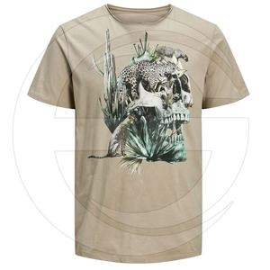 T-shirt pour hommes 100% coton T-shirt uni OEM de haute qualité pour hommes Impression personnalisée T-shirt décontracté en coton Bl - Product Image 1