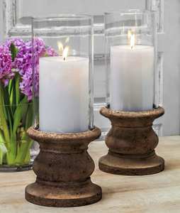 Porte-bougie double en verre en laiton brossé moderne, support décoratif élégant et luxueux - Product Image 4