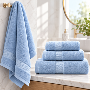 Serviette de bain en coton tricotée 300 à 499 GSM, couleurs et logo personnalisés pour les acheteurs en gros de marques privées - Product Image 2