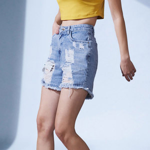 Conjunto de Verano para Mujer, Shorts de Mezclilla con Estampado Láser, Chic y Casual, Shorts de Mezclilla de Tendencia Urbana para Mujer - Product Image 2