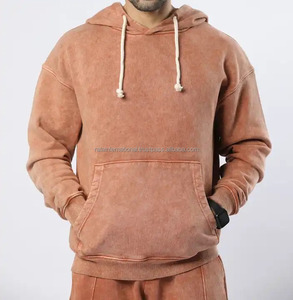 "Costume d'entraînement d'hiver pour hommes coton lavé à l'acide 500 GSM Logo poitrine grande taille meilleure qualité respirant prix de gros" - Product Image 3
