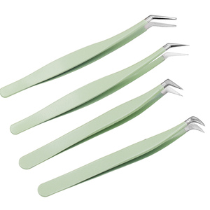 ชุดแหนบคิ้วสแตนเลสโค้ง สีเขียว 4 ชิ้น ทนทาน สไตล์ทันสมัย - Product Image 5