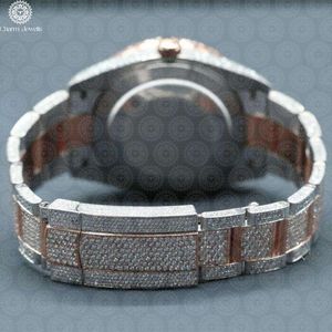 Reloj de Lujo para Hombre Charm Jewels, con Bisel de Diamantes de Acero Inoxidable, Movimiento Mecánico Analógico, Caja de 40 mm, Resistente al Agua 10 Bar - Product Image 2