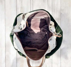 Genuine Leather Duffle <b>Bag</b> with Red Floral Embossing Two Handles Zip Closure Bohemian <b>Weekender</b> Luxury <b>Travel</b> <b>Bag</b> - Product Image 5