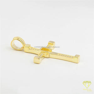 Collier religieux avec pendentif en diamant de laboratoire, collier de luxe Hip Hop Bling, bijoux urbains - Product Image 6