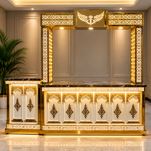 Zyvarelle King International HexaLume Grand Buffet Catering Counter Moderne en Acier Inoxydable de Luxe pour Intérieur et Extérieur Livraison Rapide - Product Image 5