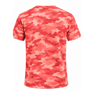 Camiseta Deportiva de Camuflaje Coral para Hombre, Manga Corta, Cuello Redondo, Estampado de Camuflaje, para Entrenamiento, Running, Gimnasio, Ejercicio, Ropa Deportiva Activa - Product Image 2