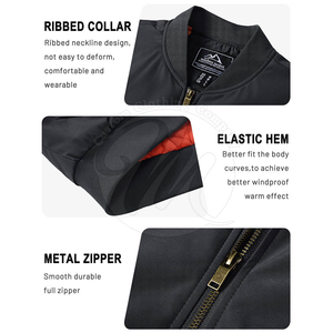 Custom Men's Bomber <b>Jacket</b> - Breathable 100% Cotton Surface with High-Loft Poly-Cotton <b>Padded</b> Lining - Product Image 3