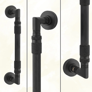 Manija Locksy Negra Mate para Puerta Principal y Puerta de Vidrio para Entrada de Apartamento, Villa u Hotel - Product Image 2