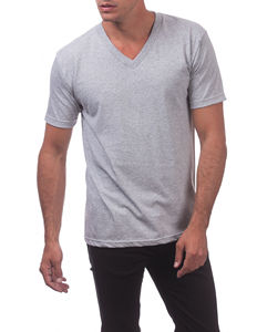 Camisetas de Manga Corta con Cuello en V para Hombre, 100% Algodón Ecológico, Transpirables, en Oferta - Product Image 4