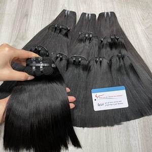 Producto Popular 2026, Extensiones de Cabello Liso con Trama, Disponibles a Precio de Mayoreo, con Acabado Súper Sedoso y Brillante, Color Negro - Product Image 1
