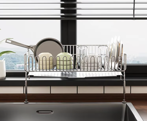 OEM/ODM Vietnam Narrow Double Tier Dish <b>Drying</b> <b>Rack</b> Kitchen Windowsill Storage Organizer Shelf - Product Image 1