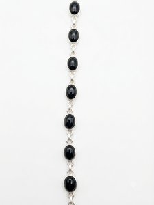Gift for Wedding <b>Solid</b> 925 Sterling <b>Silver</b> Black Onyx Gemstone Handmade Fine <b>Silver</b> Women's Chain & Link Certified <b>Bracelet</b> - Product Image 3