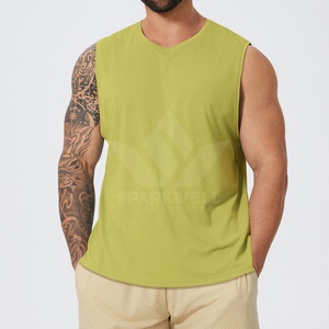 Camiseta sin mangas negra para hombre, cuello redondo, transpirable, de secado rápido, ligera, para gimnasio, entrenamiento, culturismo, fitness, camiseta muscular - Product Image 2