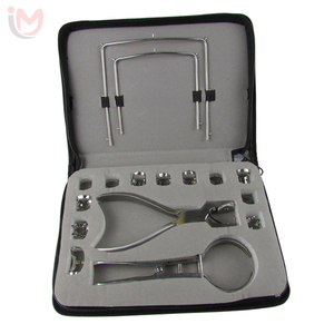 High Quality Class I Red Case Manual Dental Rubber Dam <b>Punch</b> <b>Set</b> Stainless Steel Surgical Clamps Forceps OEM - Product Image 4