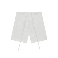 Shorts de survêtement pour hommes en toile de haute qualité, respirants, à séchage rapide, taille élastique, décontractés, unis, écologiques, avec logo personnalisé Fear Hip Hop God