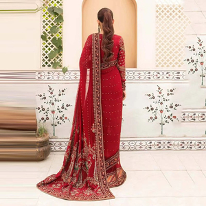 New Design Banarasi Soft Silk Wedding Wear Indian <b>Saree</b> <b>Blouse</b> Plus Size Women's Dresses Customizable Colors Sizes Indian - Product Image 3