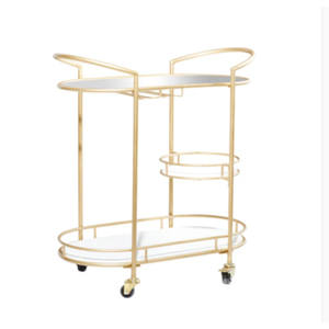Table basse de luxe en marbre noir de qualité supérieure, forme ronde, avec base en aluminium plaqué or de haute qualité. - Product Image 2