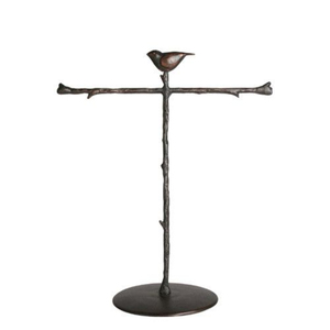 Porte-serviettes élégant en métal doré avec poteau cylindrique et base ronde pour la maison, les hôtels, les salles de bain, supports et étagères de rangement - Product Image 2
