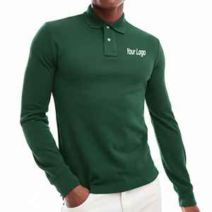 Fashionable Streetwear Men's Solid Color Short Sleeve Knitted Polyester/Cotton Custom Embroidered Logo Quick Dry for Shirt - Product Image 1