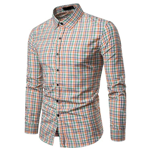 Camisa Casual de Franela para Hombre, Doble Botonadura, Lisa, 100% Poliéster, Cuello Vuelto, Antiarrugas, Manga Larga, Tallas Grandes, Ideal para Primavera - Product Image 5