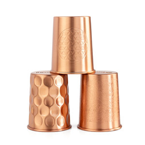 Nuevo vaso de agua de cobre para Ayurveda Yoga, vaso de tamaño personalizado saludable, agua martillada y jugo hecho a mano - Product Image 6