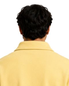 Sweat-shirt à col zippé oversize pour homme, jaune clair, en molleton à manches longues, style streetwear décontracté, personnalisé, en coton épais - Product Image 6