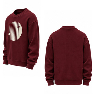 <b>Men</b> Waffle Knit Sweatshirt Custom Casual Crew Neck Textured Pullover <b>Long</b> <b>Sleeve</b> Streetwear Sports <b>Top</b> Wholesale OEM ODM Service - Product Image 6