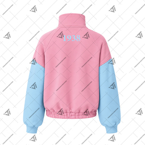 บริษัท จั๊ค แอนด์ จิล ออฟ อเมริกา อิงค์ ขายส่งสินค้าจากกรีซ เสื้อสเวตเชิ้ตคอเต่าปักลายลูกไม้สำหรับผู้หญิง เสื้อพูลโอเวอร์สีบล็อก - Product Image 2