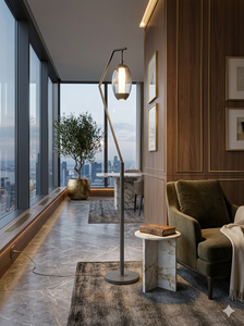 Lámpara de Pie Minimalista de Metal con Pantalla de Vidrio, Base LED, Luz LED Blanca Cálida de 2700K, Uso Residencial, Lumetal Vietnam - Product Image 3
