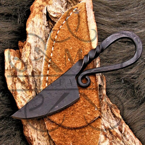 Cuchillo de Cinturón Medieval MORTAL SAGA, Cuchillo Vikingo para el Cuello, Forjado a Mano en Acero Inoxidable, Multifuncional para Viajes y Camping - Product Image 5