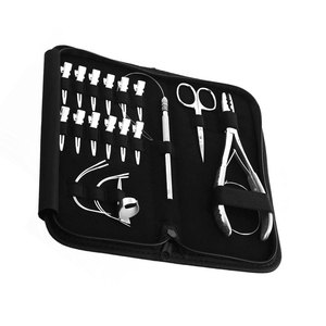 Professional Hair Extension Plier Kit Micro Ring <b>Beads</b> Loop <b>Needle</b> Pulling Hook Tool Hair Extension Installation Removal Kit - Product Image 6
