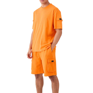 Conjunto Deportivo Informal de Alta Calidad, Ligero, para Correr y Gimnasio, con Logotipo Personalizado, Oferta de Pantalones Cortos y Camiseta de Algodón Transpirable para Hombre - Product Image 1