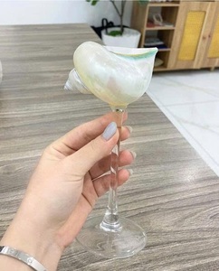 Handmade Seashell Glass <b>Cups</b> Natural Shape Rustic Home Decoration Set For Cocktail Juice <b>Tea</b> Coffee Tableware - Product Image 3