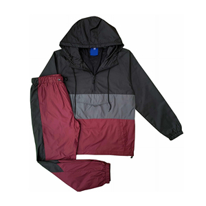 Conjunto de dos piezas, chaqueta y pantalones con forro de malla que permite la circulación del aire, aberturas laterales para movimiento, chándal cortavientos. - Product Image 4