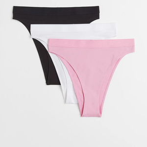 Ropa Interior de Algodón 100% Tejida para Mujer, Cómoda, Ecológica y Transpirable, Estilo Hipster de Alta Elasticidad, Venta al Por Mayor - Product Image 3