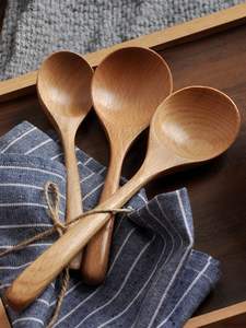 Cuchara de Sopa de Latón Estilo Japonés Art Deco Industrial para Boda, Tenedor Creativo para Frutas, Cuchara Pequeña de Fideos con Mango Largo - Product Image 5